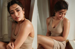 Rashmika Mandanna looks sexy in beige outfit, proves she is called National crush for a reason